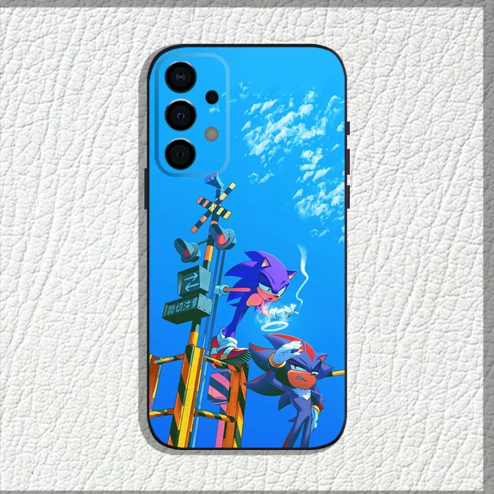 Anime S-Sonic The H-Hedgehog Phone Case For Samsung Galaxy A13,A21s,A22,A31,A32,A52,A53,A71,A80,A91 Soft Black Shell