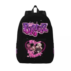 Bratz Logo Backpack for Men Women Fashion Student Work Daypack Laptop Computer Canvas Bags Lightweight