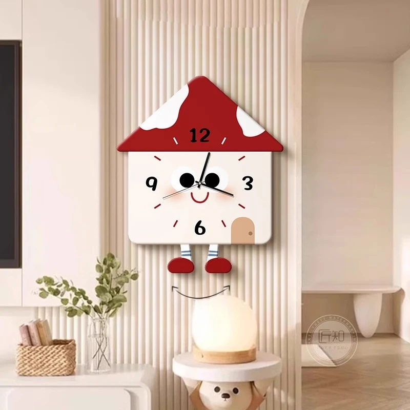 

Kawaii Fancy Wall Clock Unique Children Girls Nordic Wall Clock Design Living Room Montre Murale Salon Home Decorating Items