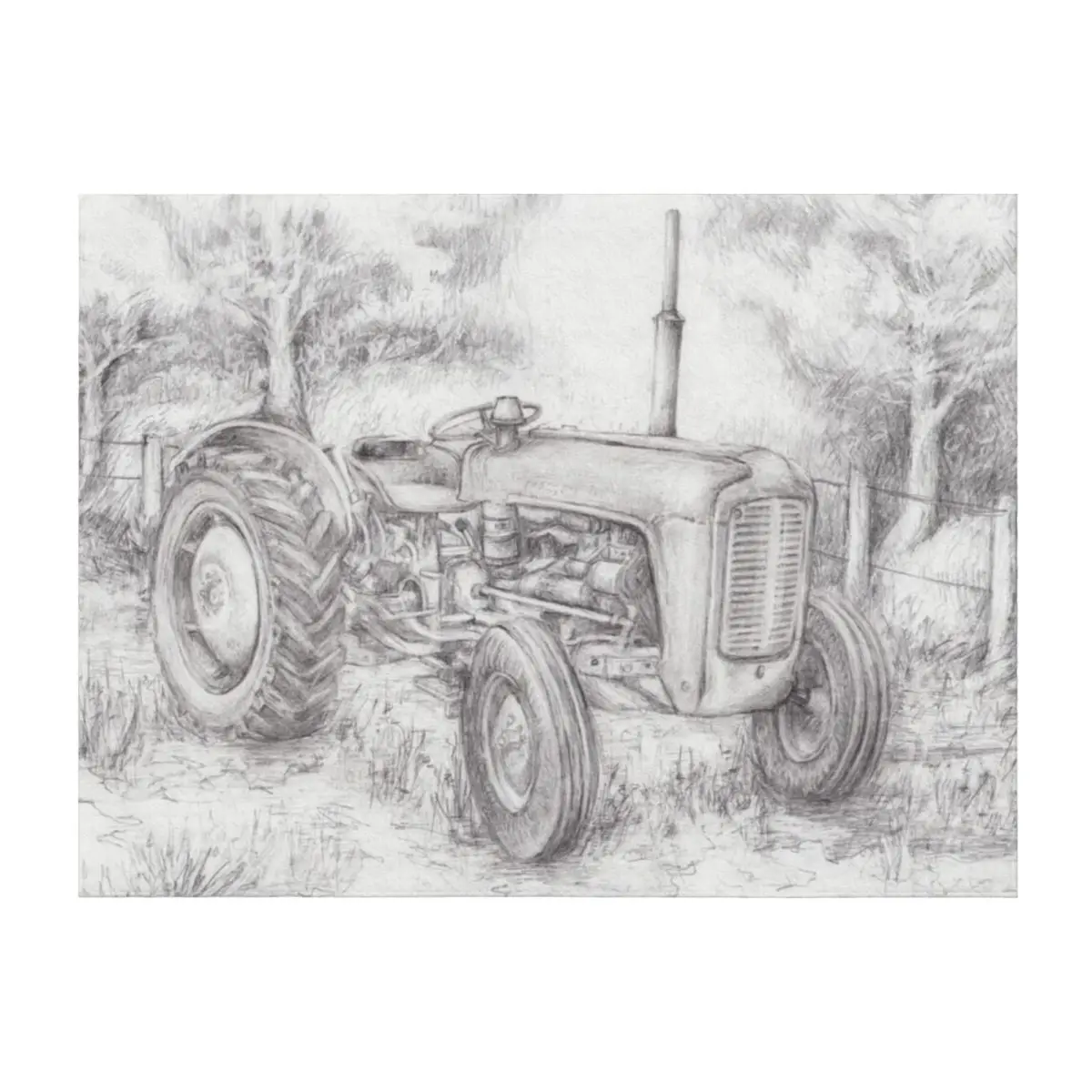 

Massey Ferguson 35 tractor drawing Throw Blanket Blankets For Bed Soft Plaid Vintage Sofa Blankets