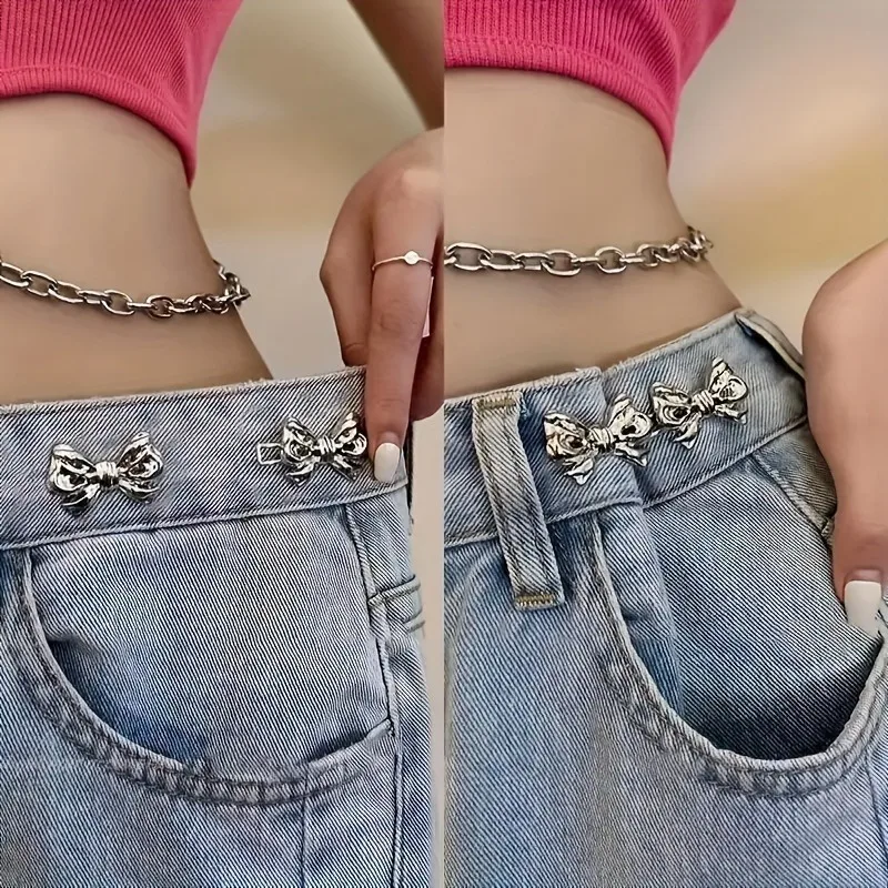 Adjustable Waist-cinching Buckles - Effortlessly Detachable, Durable Alloy Construction, Transforms Large Waist into Small Waist