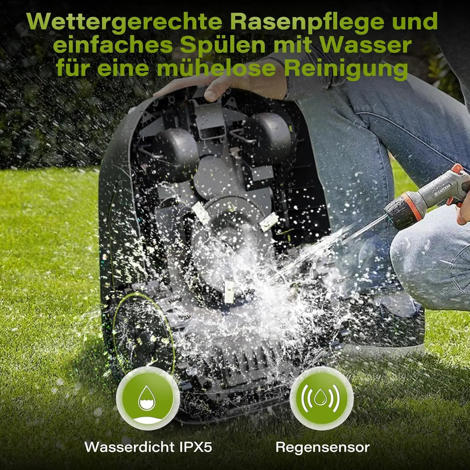 SUNTEK Robotic Lawnmower without Limiting Cable, AI Vision Camera, Lawn Mower Robot, Max 600 m², Accurate Obstacle Avoidance