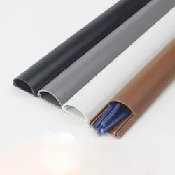 Self-Adhesive Arc Slot Floor Cord Cover Cord Protector Extension Wiring Duct Protector Electric Wire Slot Cable Concealer Manage