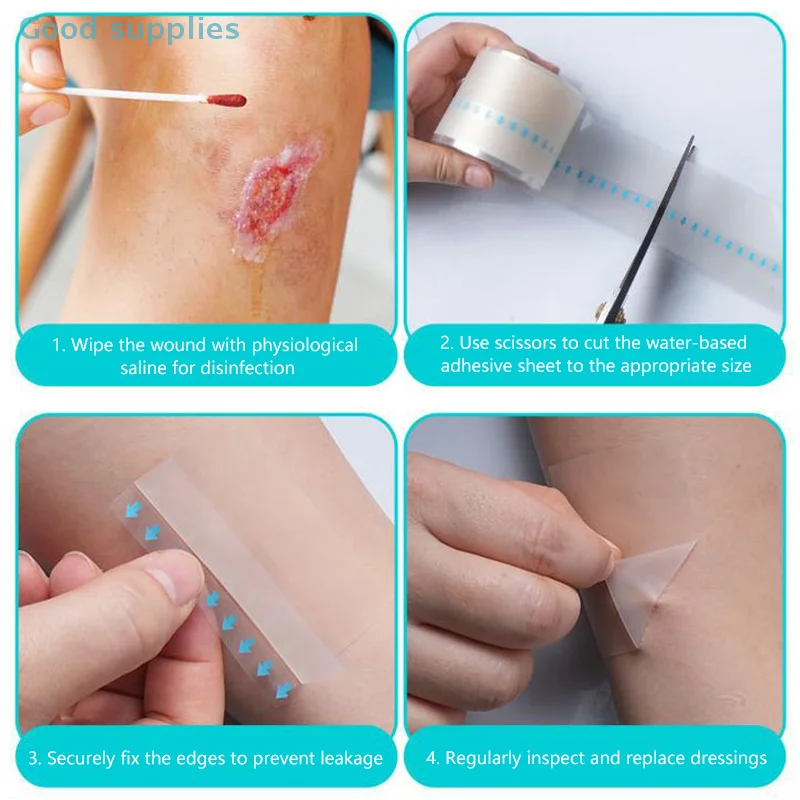 1 Roll Hydrocolloid Band Aid Dressings For Effective Wound Care Extra Thin Soft Waterproof Self-Adhesive Scar Cover Tape