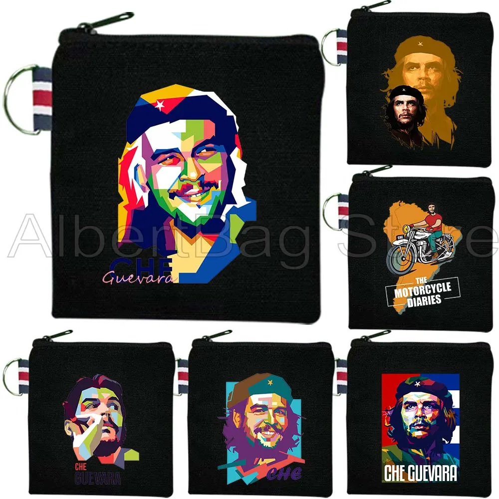 

Vintage Che Guevara Quotes Portrait Cuba Revolutionist Leader Fan Gifts Canvas Bag Coin Purse Key Storage Card Bag Wallet Pouch