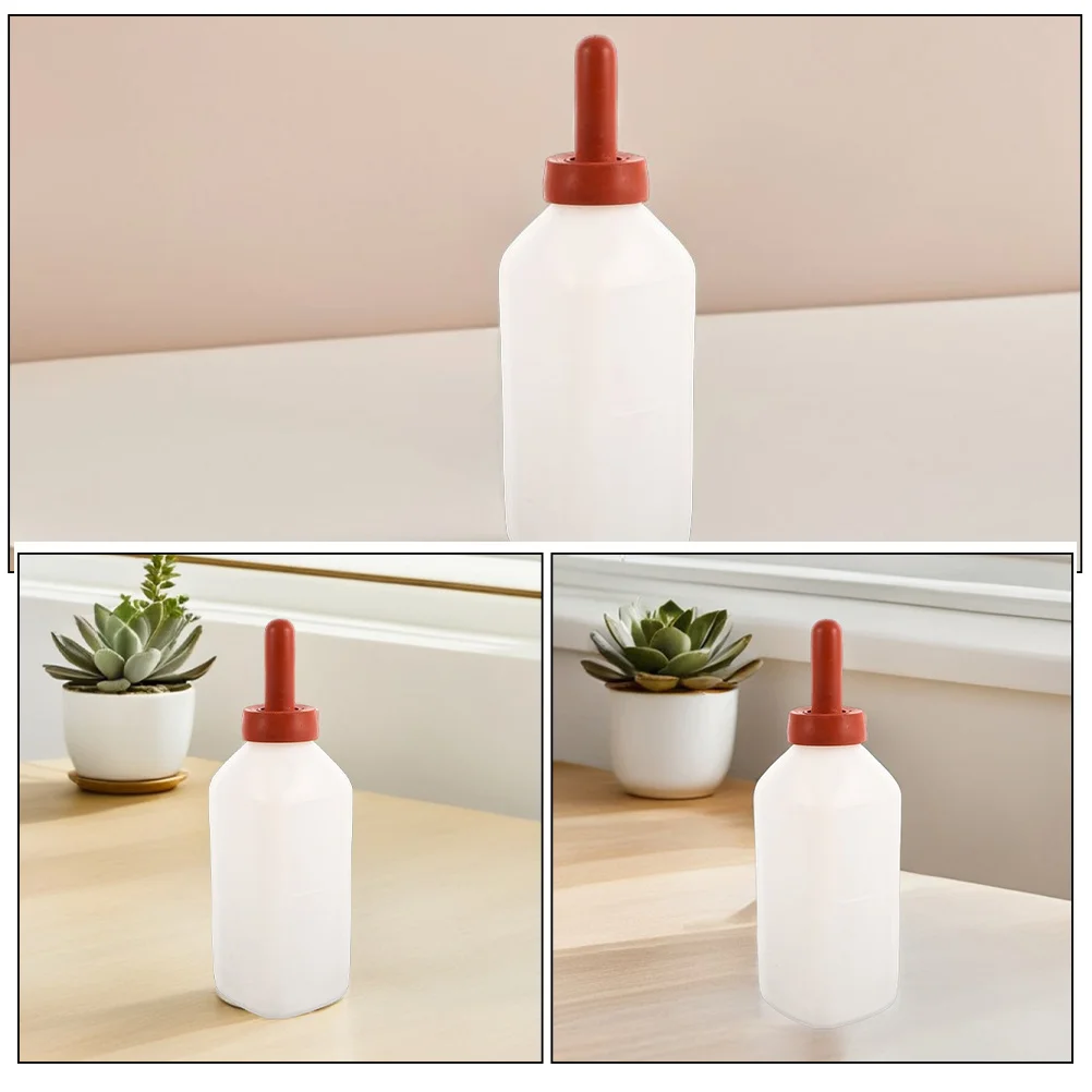 Botella de lactancia para pantorrillas, dispositivo de alimentación Vertical duradero de 2L, tetina de goma, alimentador de leche para pantorrillas, cordero, cabra, animales pequeños, 2 uds.