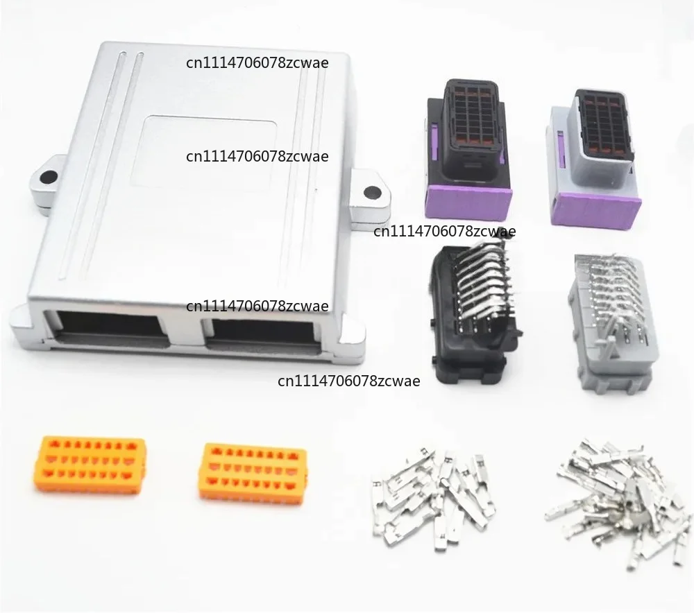 for 1set 24pin/48pin ECU Shell Aluminum Box with Auto Connector Plug Car On-Board Controller Panel Circuit Board Connectors