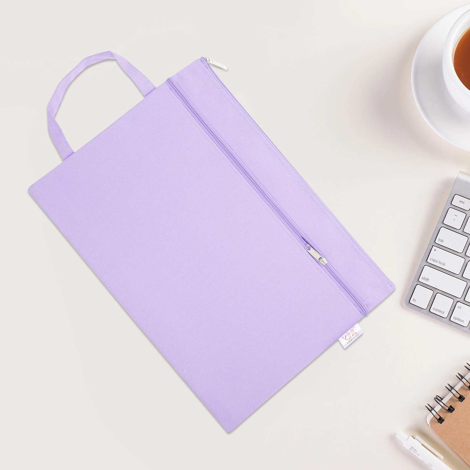 3 ชิ้น A4 กันน้ําขนาดใหญ่ความจุกระเป๋าซิป Oxford ผ้าแฟ้มกระเป๋าสําหรับ Office Study แบบพกพาจัดเก็บ