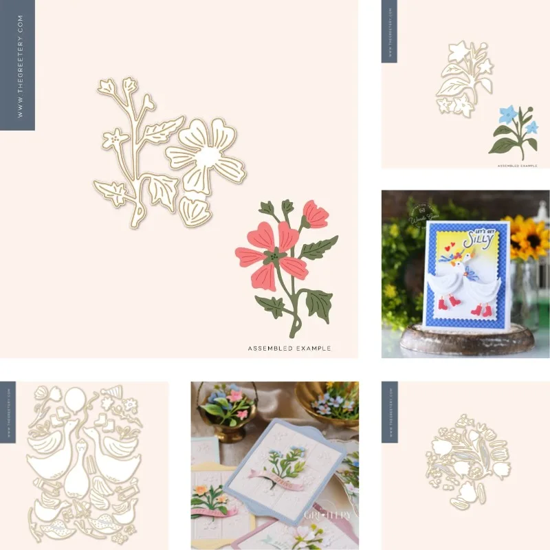 Troqueles de corte de metal Jacob’s Ladder Silly Goose para manualidades DIY, scrapbooking, troqueles de corte, plantillas, álbum de fotos, hecho a mano