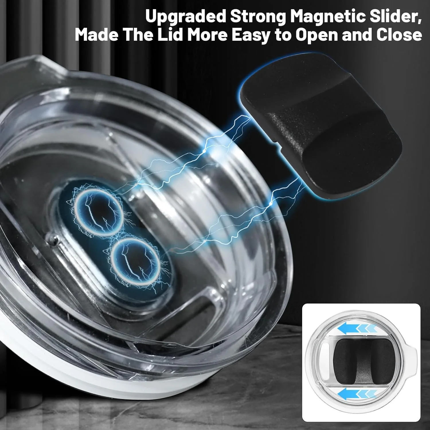 Yeti 6 Oz/8 Oz/Stackable Mugs and Yeti Rambler 10oz Flat Cup Lids, Magslider Lids for Yeti Espresso/Coffee Cups, 6 oz (Approximately 170.1 g) Replacement Lids for Yeti Rambler (283.5 ml) Wine Glasses.