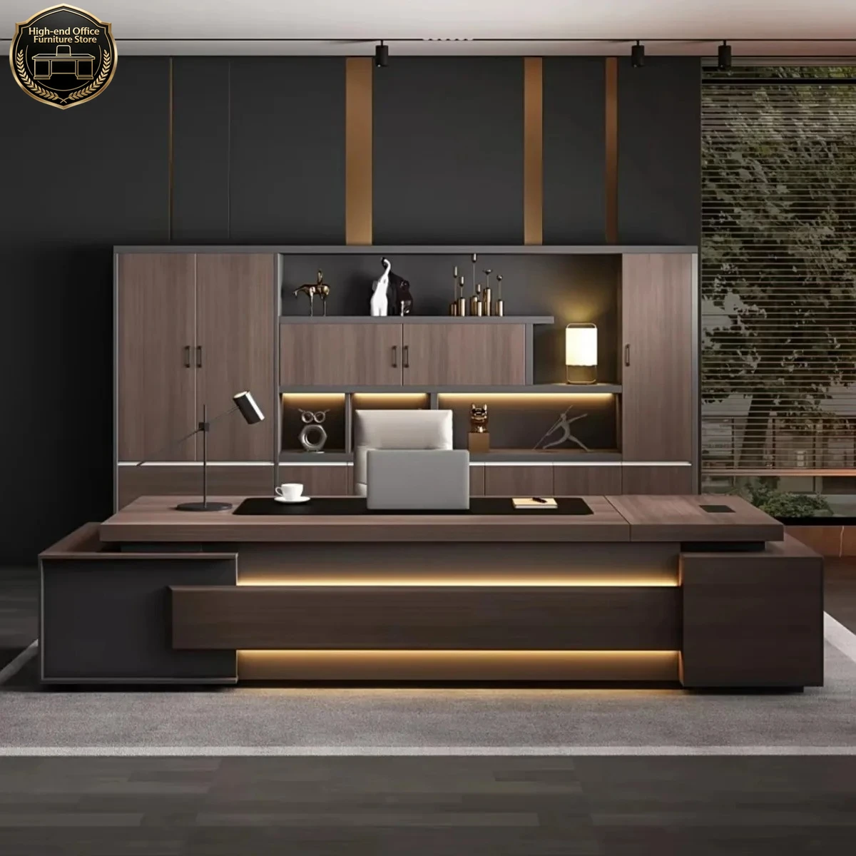 

Роскошный офисный стол из триаминовой доски (без покрытия), с высокой износостойкостью, подходит для кабинета руководителя.