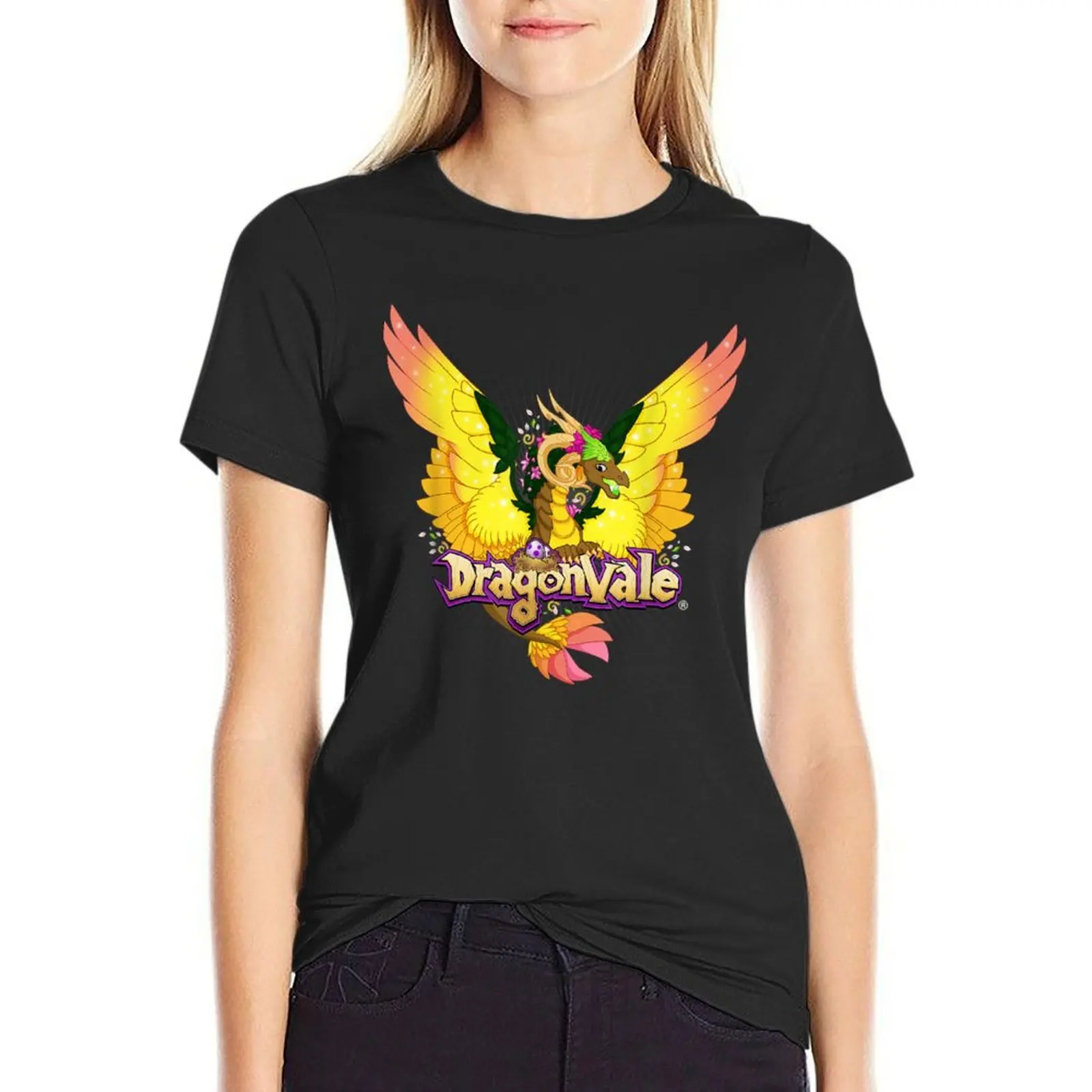 

DragonVale Gaia the Legendary Nest Dragon T-Shirt summer tops tees customs Women's clothing