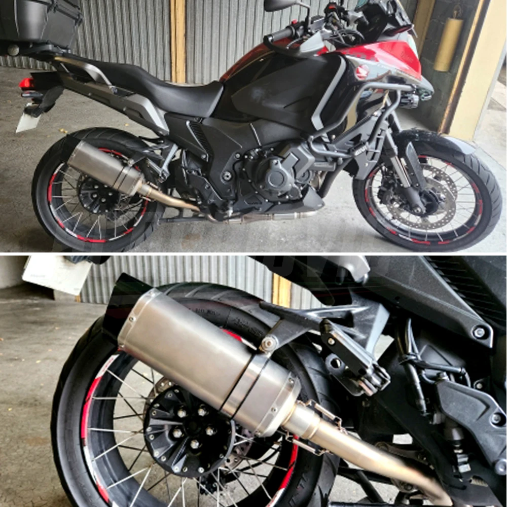 Motorcycle exhaust system universal 51MM S8 tail section double hole tail section qj600 CBR500R NINJA400