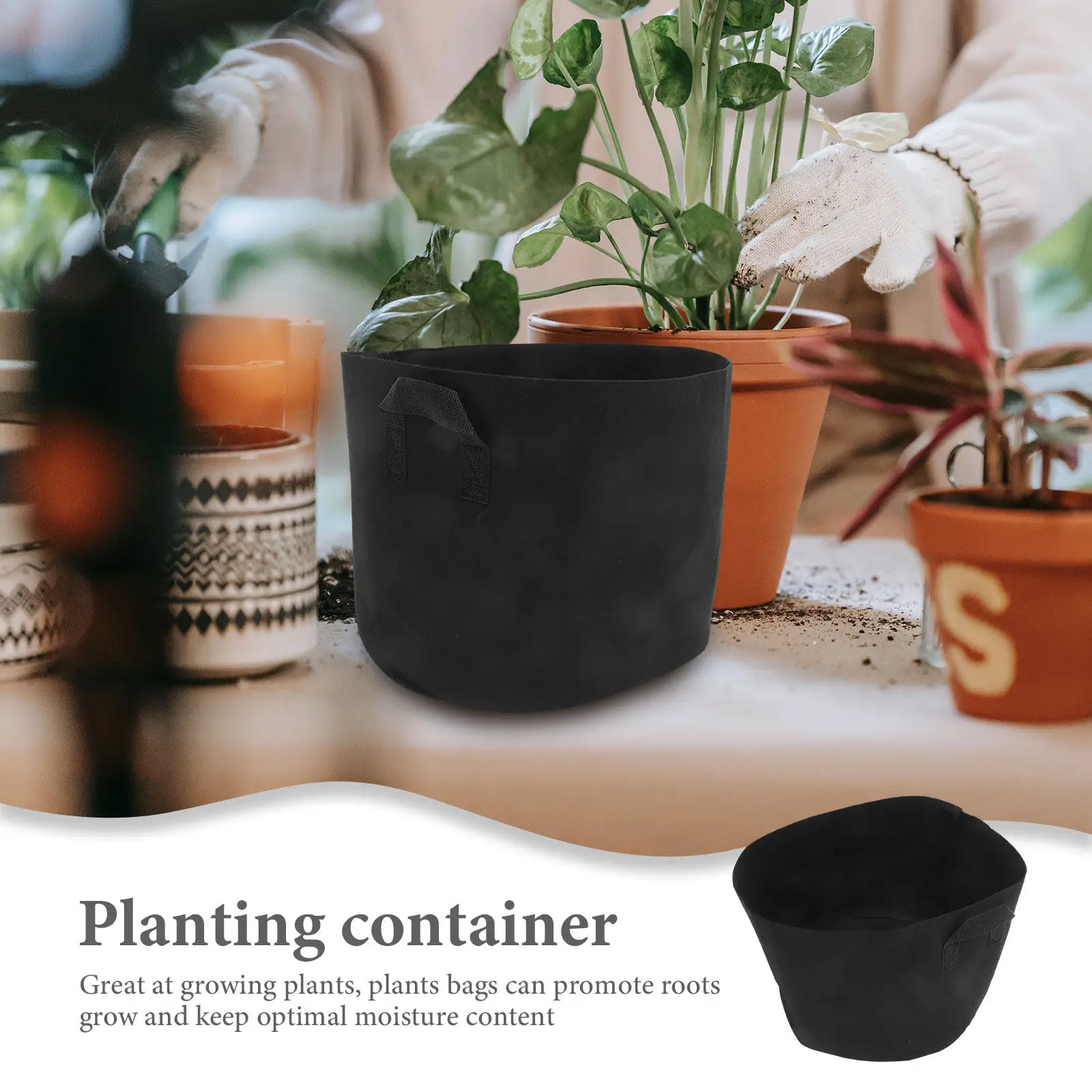 2pcs Non-Woven Plant Growing Bags – Breathable Fabric Nursery Pots for Vegetables, Flowers, Potatoes, Tomatoes, Carrots