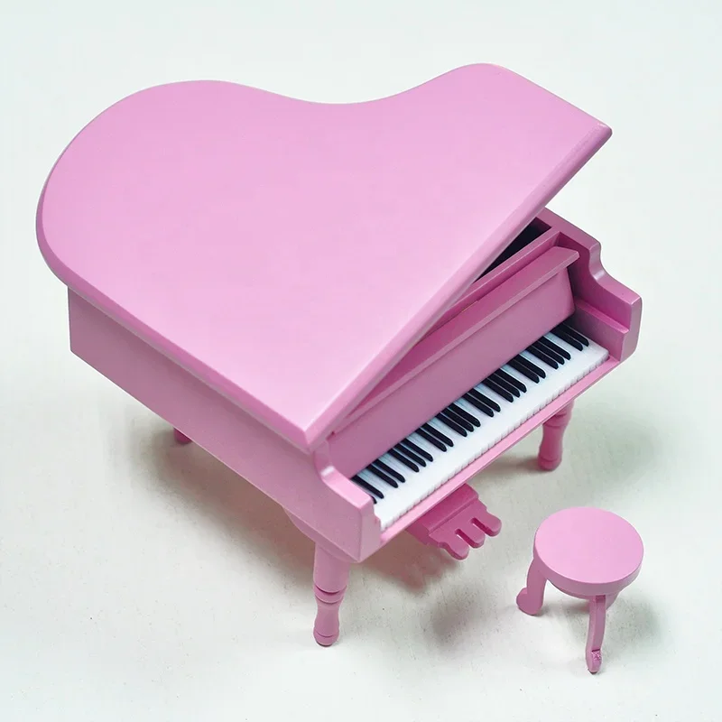Creative Birthday Gift Piano Shaped Mechanical Clockwork Music Box