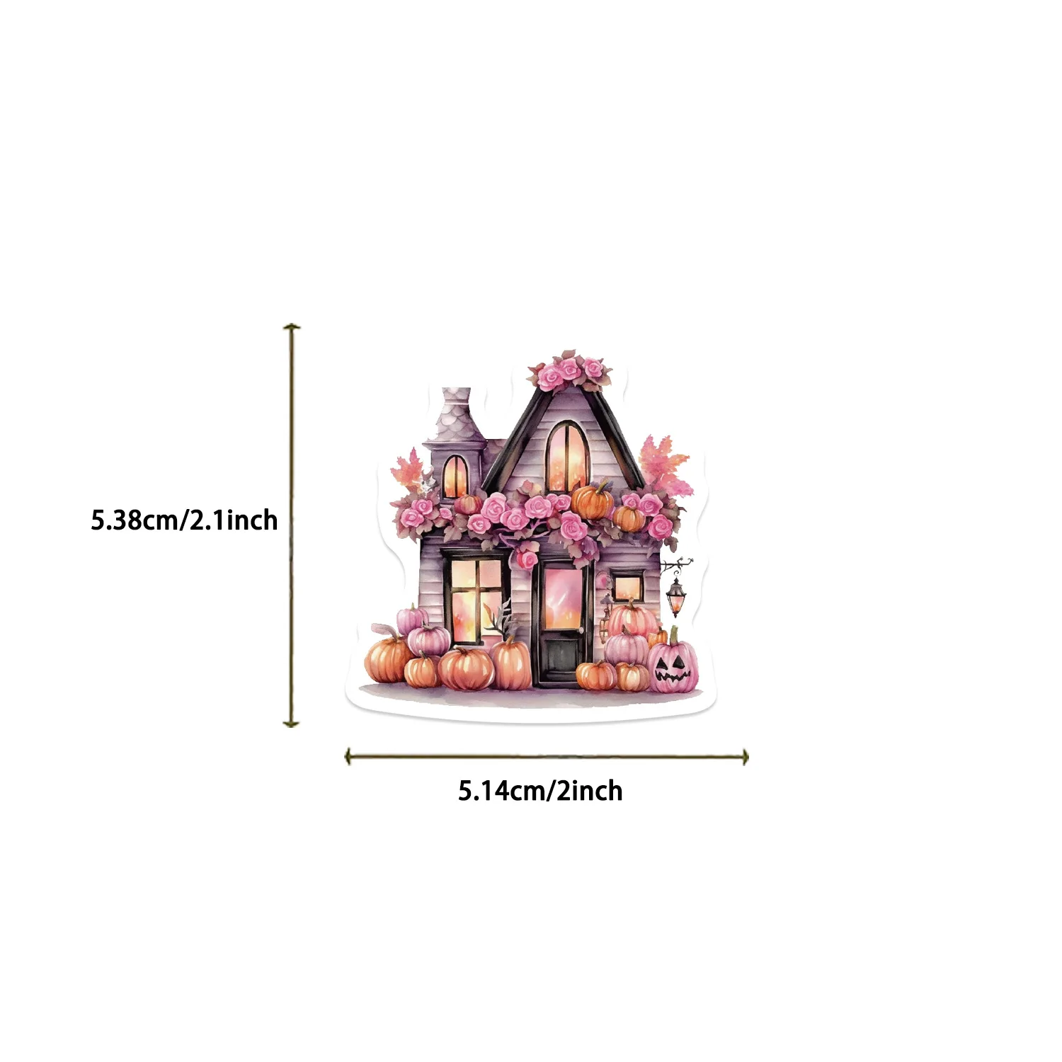 

50PCS Black Pink Style Halloween Cartoon Items Graffiti Decorative Water Cup Guitar Laptop Suitcase Waterproof Sticker Toys Gift