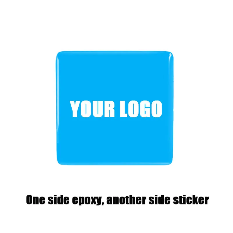 Free Shipping 40 pieces Square 40MM Customized Logo Printed NFC Epoxy Sticker 13.56MHz 14443A protocol