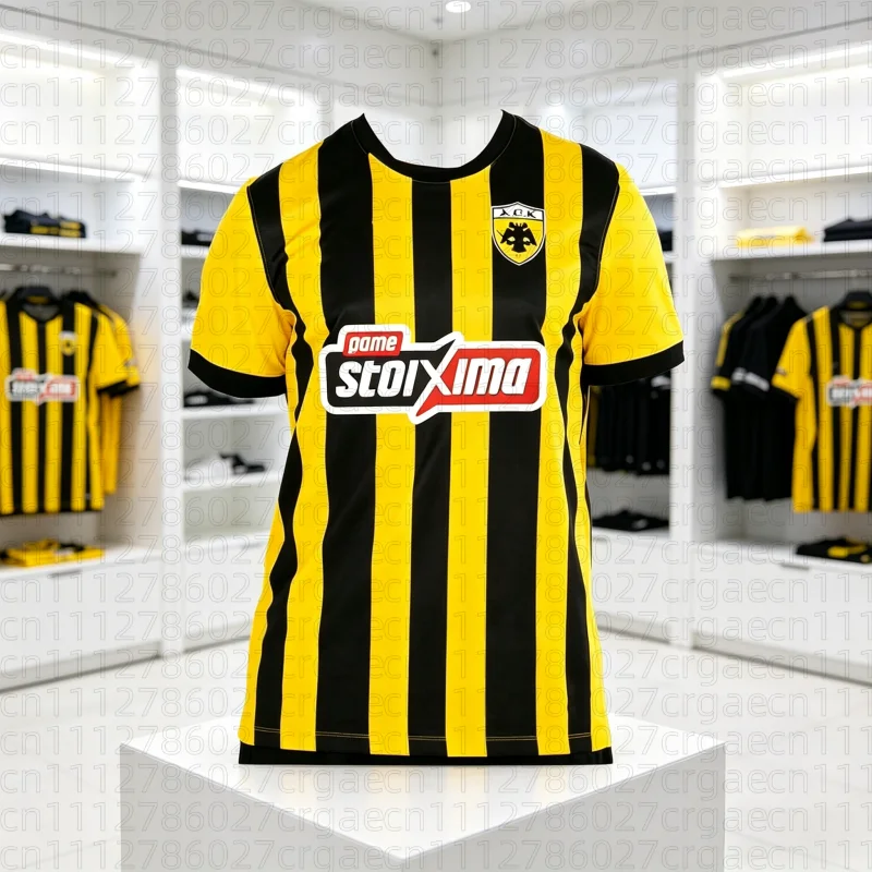New AEK Athens Football Jersey T-Shirt Greece Adult Men's F…