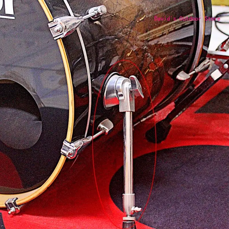 2 Pieces Bass Drum Stable Anti-Rust 360 Degree Adjustable Stand Legs Feet DIY Musical Percussion Instrument Durable X3UA