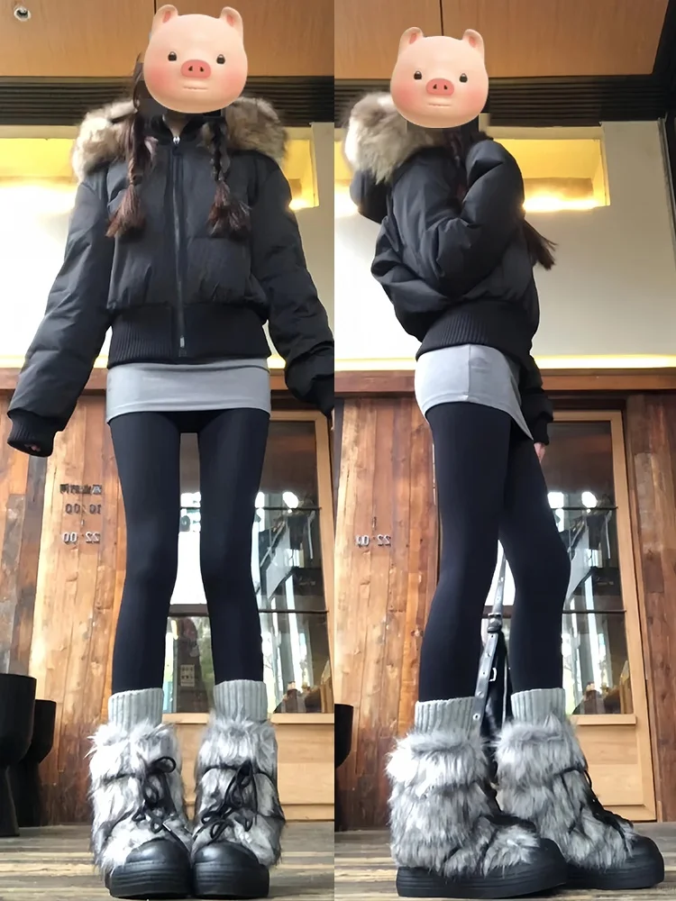 Bla Fce – pantalon de Yoga doublé en peau d'arche pour femme, collant de levage des fesses, taille haute, Long, tenue décontracté, hiver