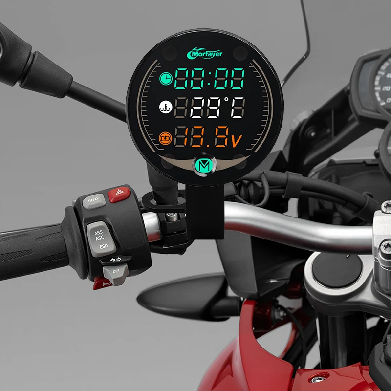 KOSO-Motocicleta Eletrônica, Água Temperatura Hour Counter, medidor de tensão com USB, PCX, NMAX, XMAX, 125, 250, 300, XJ6, CB650F, AEROX