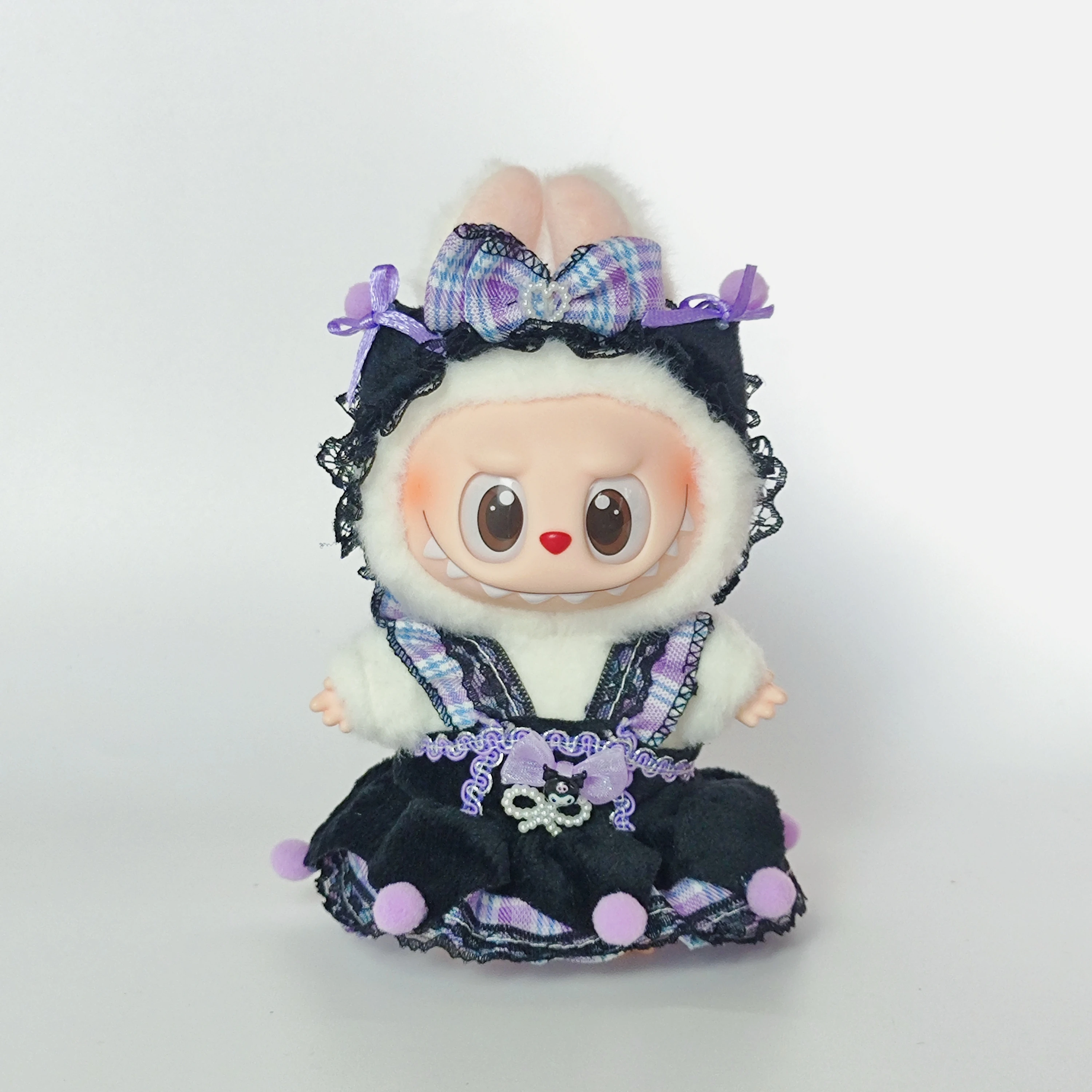 لابوبو الملابس والاكسسوارات ل 17 سنتيمتر لابوبو v2 v1 المعبود دمية الملابس موضة لطيف مخطط تأثيري فستان الزي