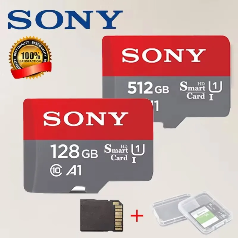 Original Sony 1TB Micro SD Card Memory TF/SD Card 128GB 256GB 512GB Suitable for Camera/Phone Drone Security Monitoring MicroPC