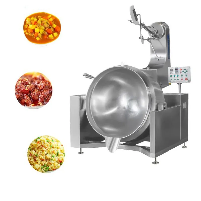 industrial Stainless steel high pressure automatic food cooking pot, chili sauce cooking machine, soup cooking pot