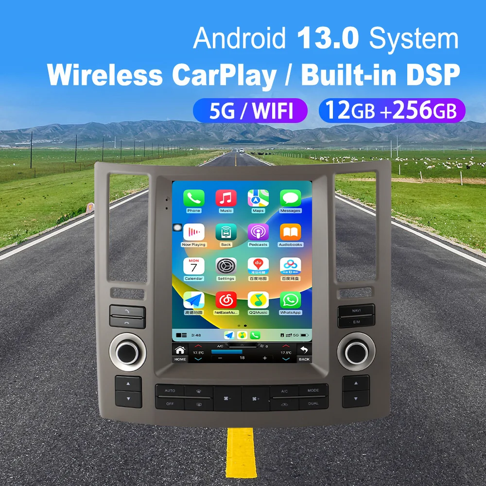 9.7'' Qualcomm 8 For Tesla For Infiniti FX35 FX45 2003-2009 Car Radio Multimedia Player Android 13 Auto GPS Navigation Wireless