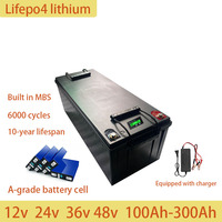 new12V 200AH 300AH 400Ah 24V 150Ah 200Ah 36V 48V 100Ah Lifepo4 lithium battery eu deep cycle for car audio solar system boat