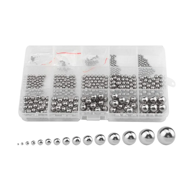 

ABJM-580Piece Bicycle Bearing Steel Balls Bearing Balls Assortment Kit For Loose Bicycle Bearing