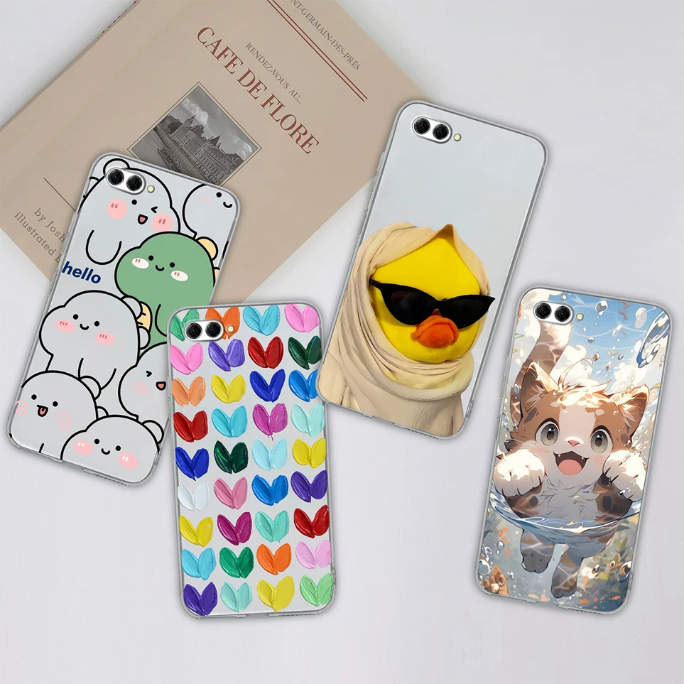 Etui na telefon Huawei Nova 2 2Plus 2s Cute Pink Bow Silicone Soft Clear TPU Shell For Nova2 Plus Coque Nova2s Funda Carcas