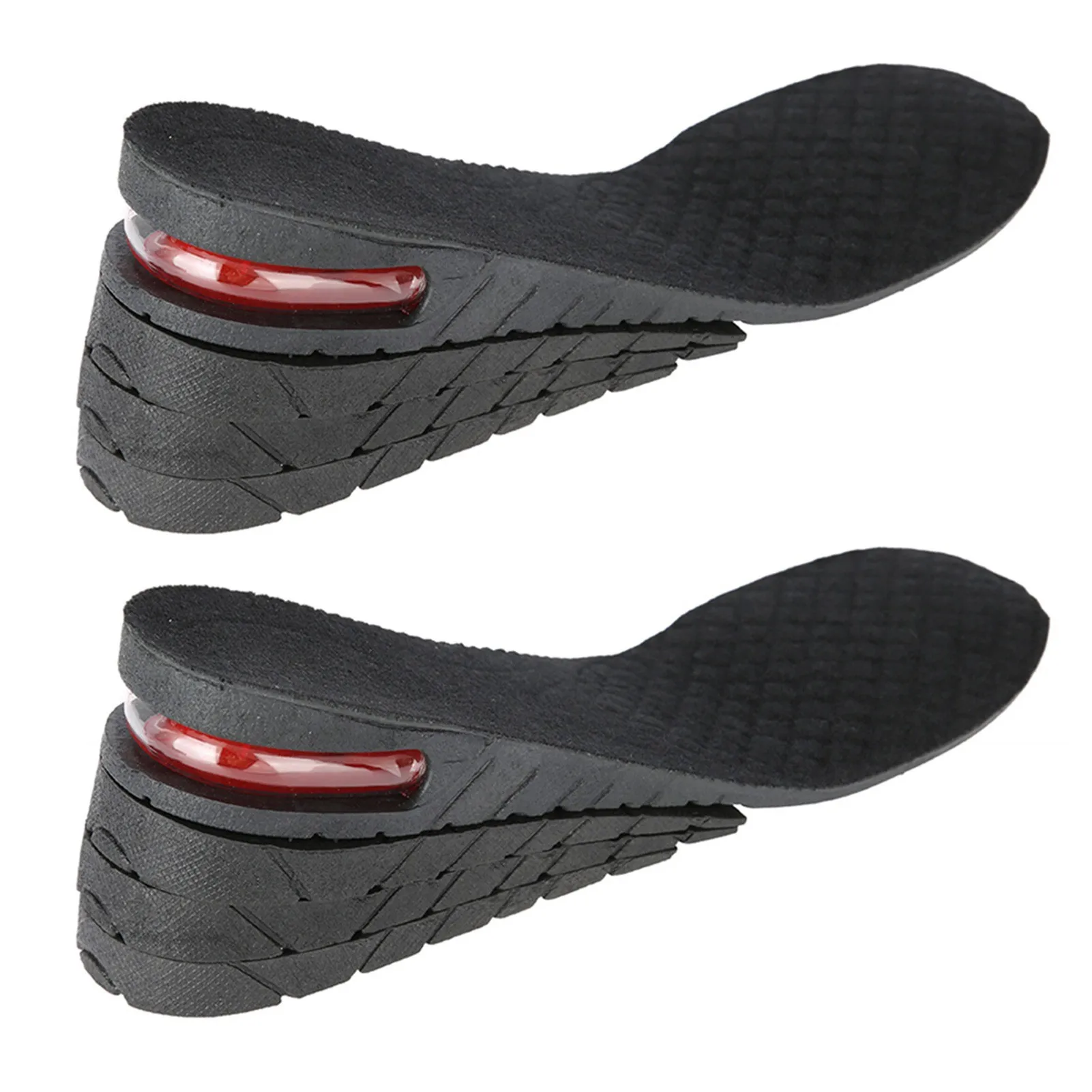 Four Layers Adjustable Height Increase Insoles Unisex PU Heel Lift Height Taller Insoles 04