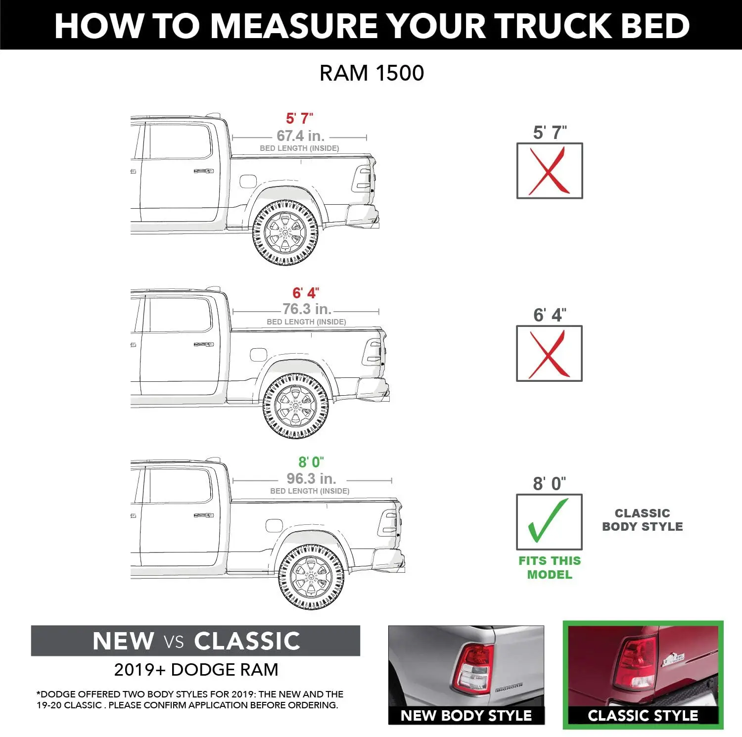 Soft Tri-Fold truck Bed cover |  Ram | 03-20 Ram 2500/3500 8 '8 feet multifunctional transom bed  (95.999 inches)