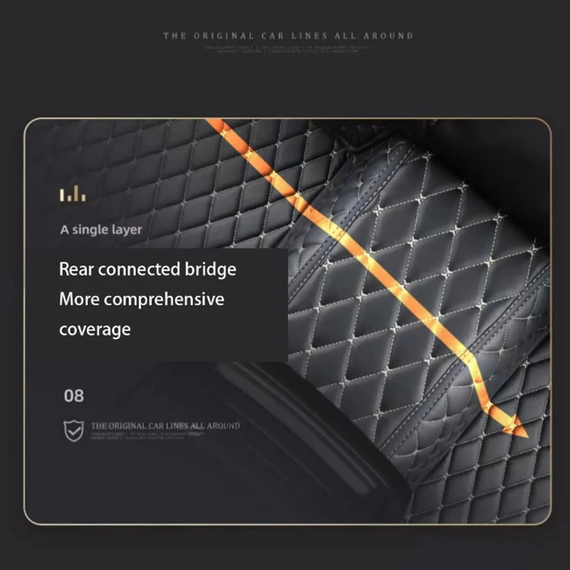 Luxuriöse Kunstleder-Fußmatten für Fiat Toro 2016-2022, Ganzjahres-Diamant-Antirutsch-Autofußmatten – Detail 2