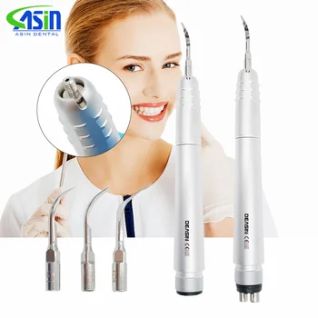 Dental Ultrasonic Air Scaler Tartar Remover Cleaning Tool with 3 Tips Handpiece Whiten Teeth Cleaner Dentist Lab