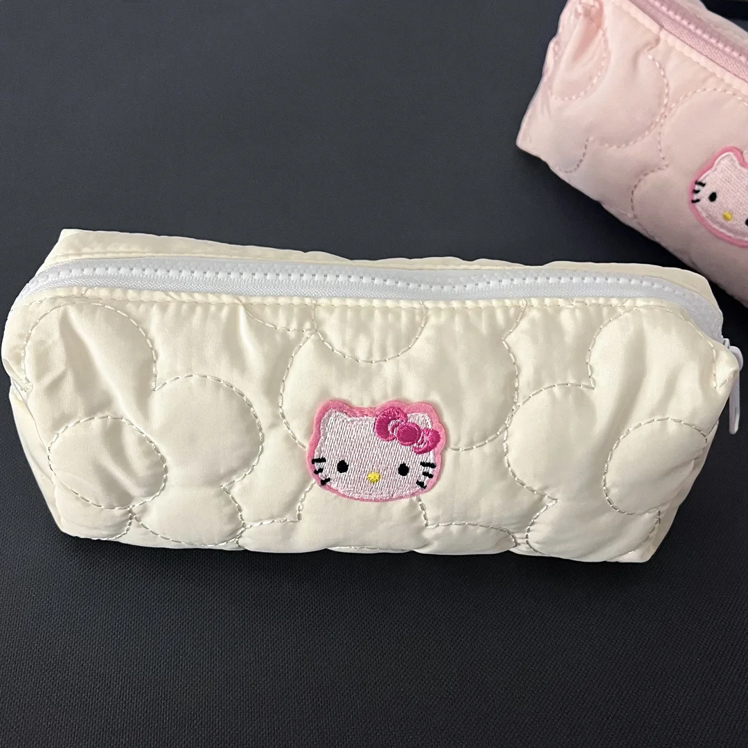 Sanrio Hello Kitty Pencil Case Cartoon Cute High-capacity Pink Student Makeup Bag School Supplies Pouch Girls Holiday Gifts