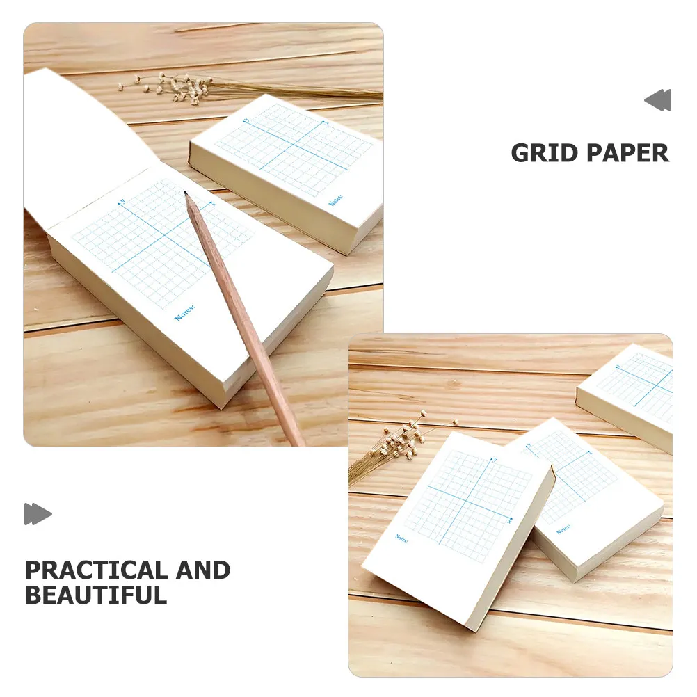 4 Practice Notebooks Number Exercise Books Grid Design Dual Use Xy Coordinate Sheets Math Drawing Supply