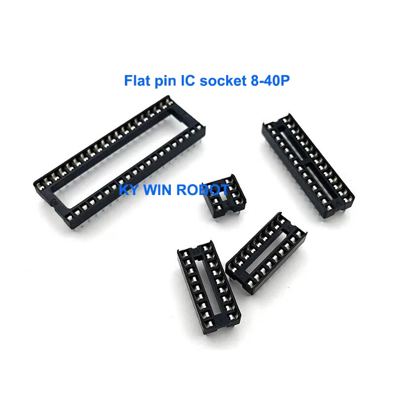 IC Sockets 2.54MM DIP6 DIP8 DIP14 DIP16 DIP18 DIP20 DIP28 DIP40 Pins Connector DIP Socket 6 8 14 16 18 20 24 28 32 40 Pin 10PCS