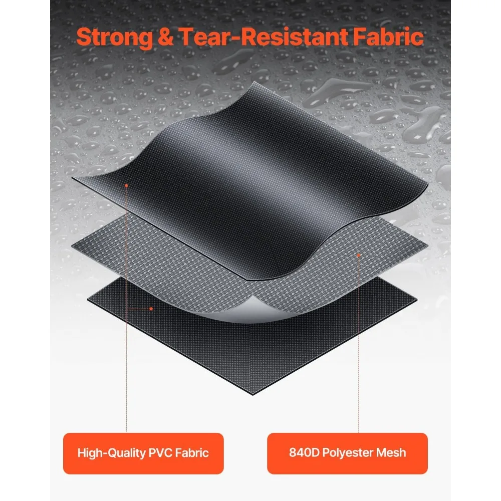 23 Cubic Feet Heavy Duty Waterproof Car Roof Cargo Carrier Bag with Lock, Anti-Slip Mat, and 6 Door Hooks for All Vehicles