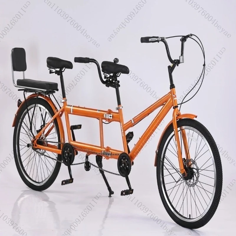 

Double person bicycle, single speed folding, two person bike, scenic spot sightseeing bike