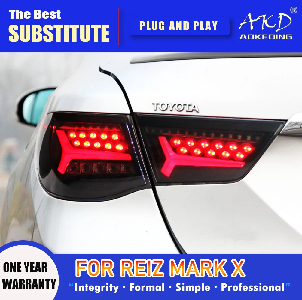 AKD Tail Lamp for Toyota Mark X LED Tail Light 2011-2013 Reiz Mark X Rear Fog Brake Turn Signal Automotive Accessories