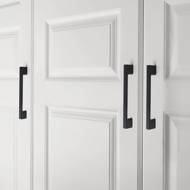 Zinklegierung Küchentürgriffe, Kleiderschranktürgriffe, Schrankgriffe, Schubladenknöpfe, gebürsteter moderner Stil, Hardware – Detail 6