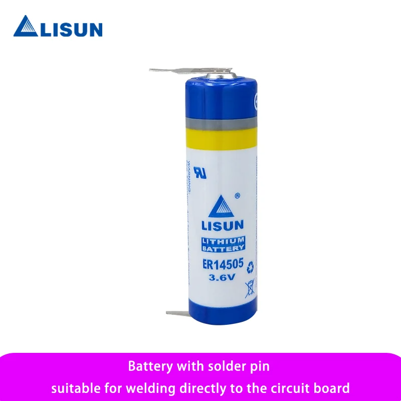 

LISUN ER14505 with Welding Foot Disposable Lithium Battery 3.6V Patrol Flow Meter Gas Meter Water Meter Non-rechargeable