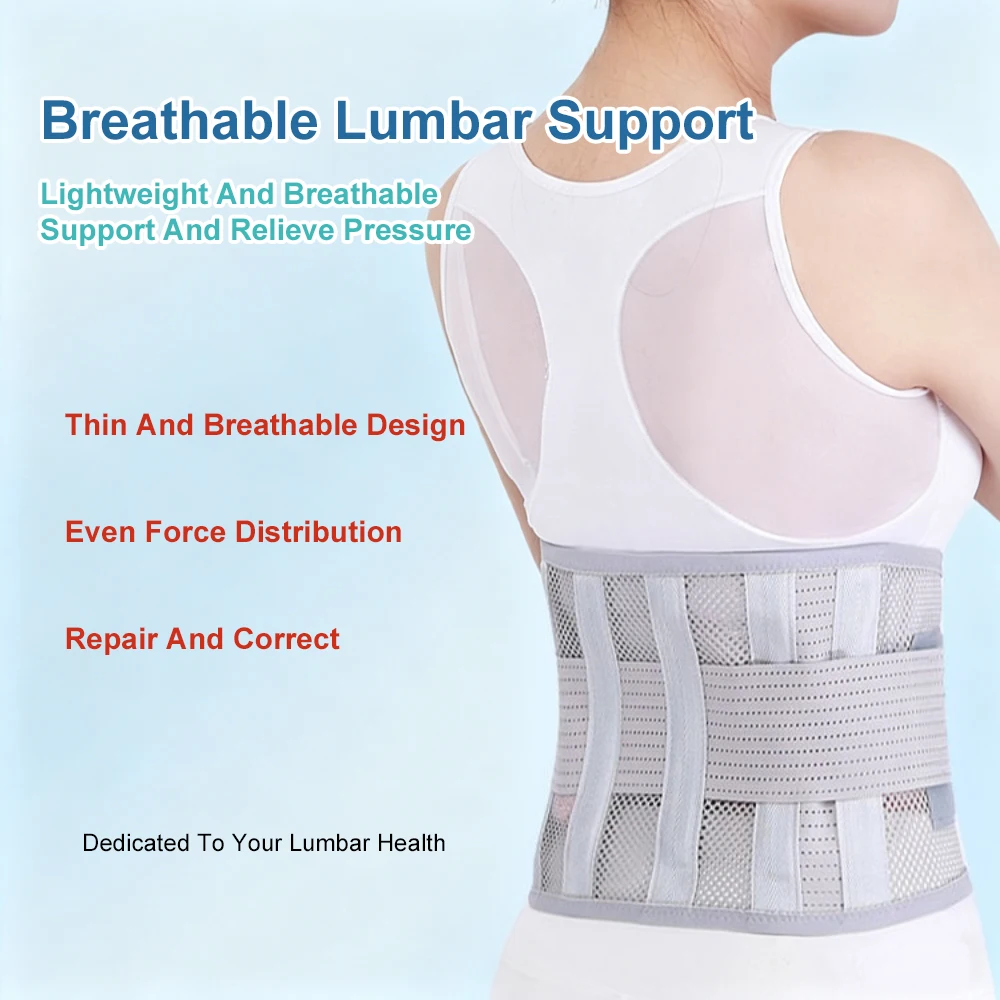 Mesh Waist Belt, Lightweight and Breathable Support Belt Lumbar for Men/women Sciatica Back Pain Relief Sciatica Waist Trainer ﻿