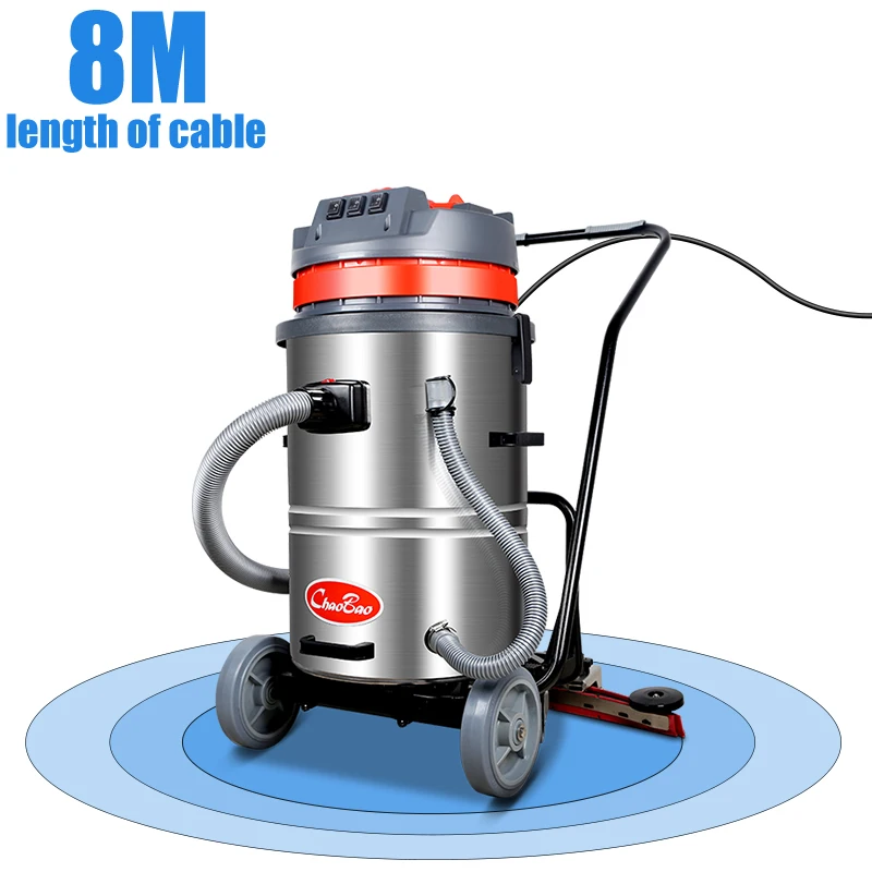 60 Liters of Commercial Industrial Vacuum Cleaner Factory Workshop Dust High-power Strong Wet and Dry Suction Machine
