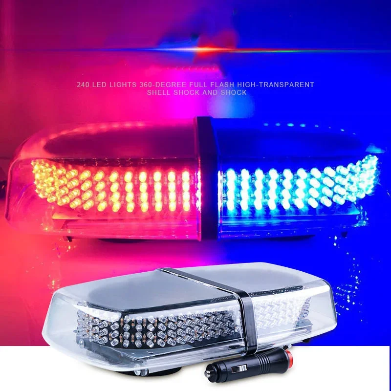 

240LED Car Strobe Light Strobe Warning Light Emergency Patrol Lane Highlight Roof Security Fire Protection Engineering