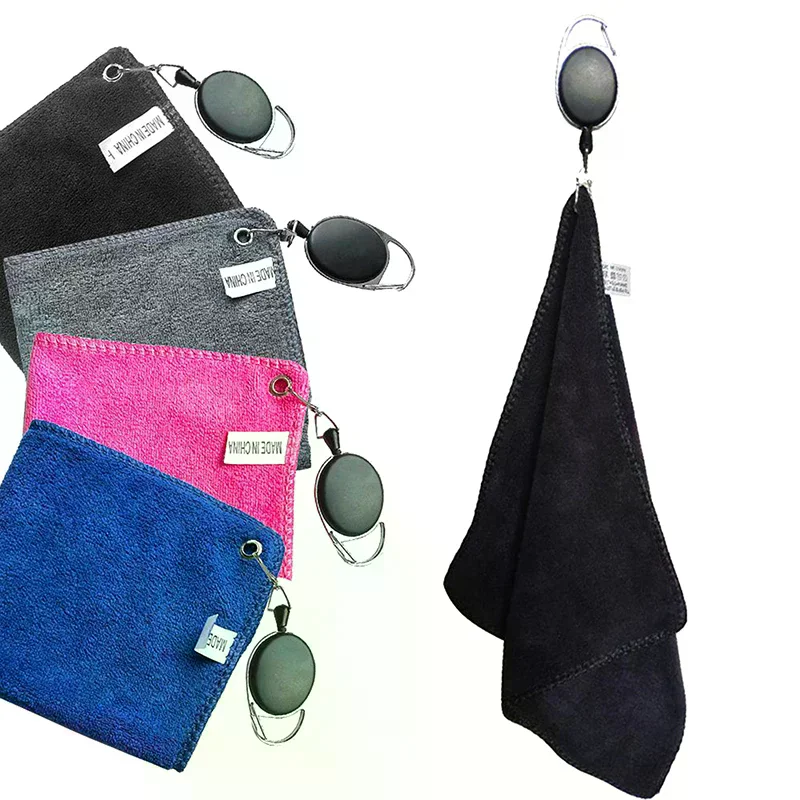 

Полотенце для гольфа Влажная и сухая ткань для чистки гольфа Идеально подходит для игроков в гольф Впитывающие чистящие салфетки с выдвижным крючком Легко носить с собой