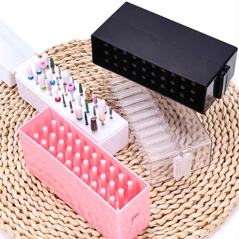 Nail Polishing Grinding Head Storage Box, Manicure Lixar Broca Cabeça, Display Stand, Nail Art Tools, 30 Slots