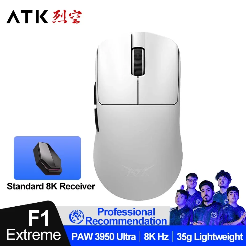 ATK Blazing Sky F1 Pro/ Extreme 8000Hz PAW3950 Ultra Dual-Mode Wireless Gaming Mouse 35g Lightweight E-sports FPS Mice